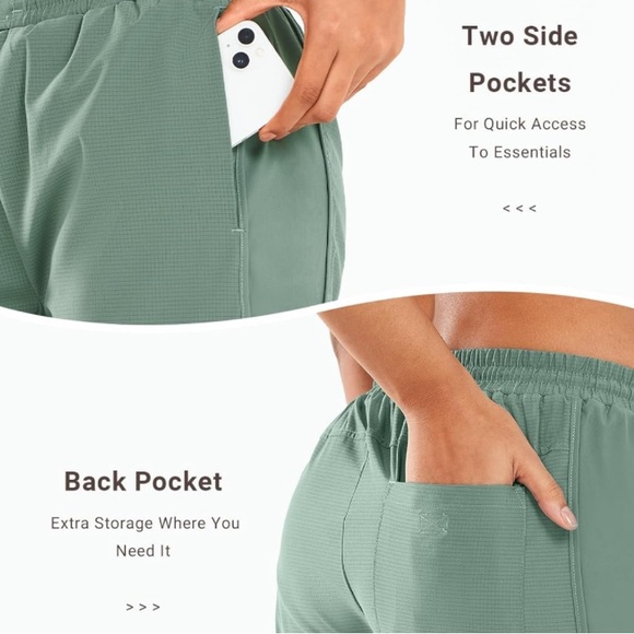 NWT AllZero Sage Green Quick Drying Shorts Size XL - Picture 3 of 4